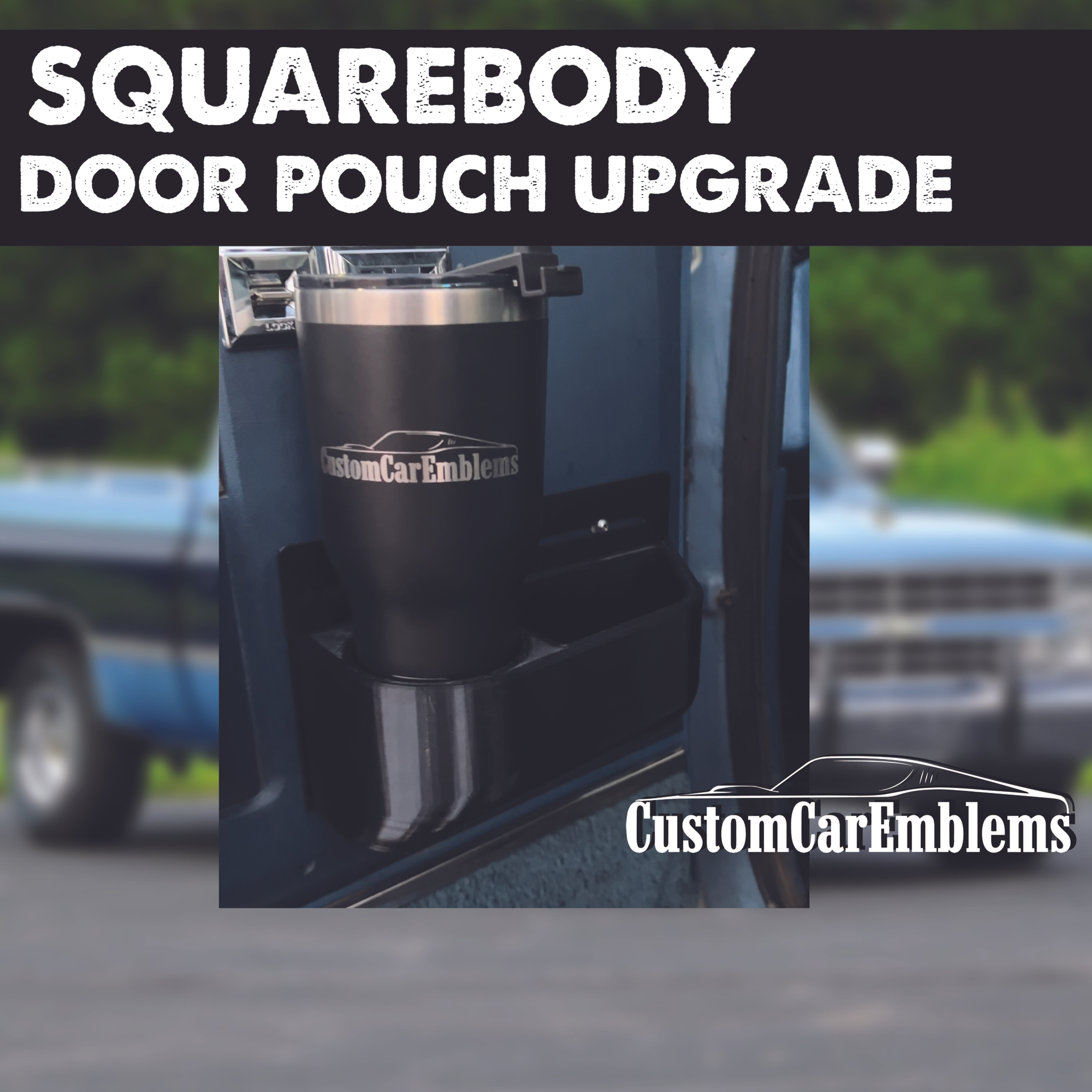 Squarebody Door Pouch Cupholder
