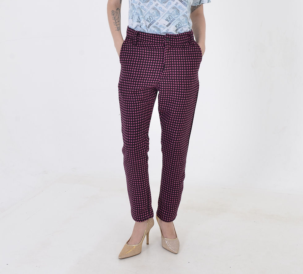 Miniatura: Pink Tweed Tailor Pants 