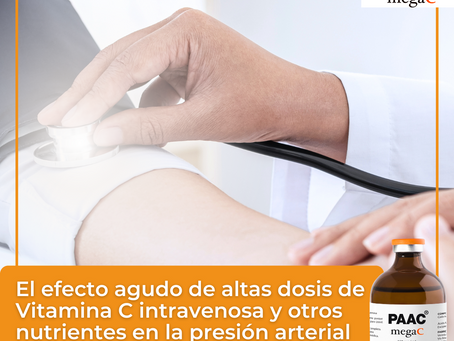 El efecto agudo de altas dosis de Vitamina C intravenosa y otros nutrientes en la presión arterial