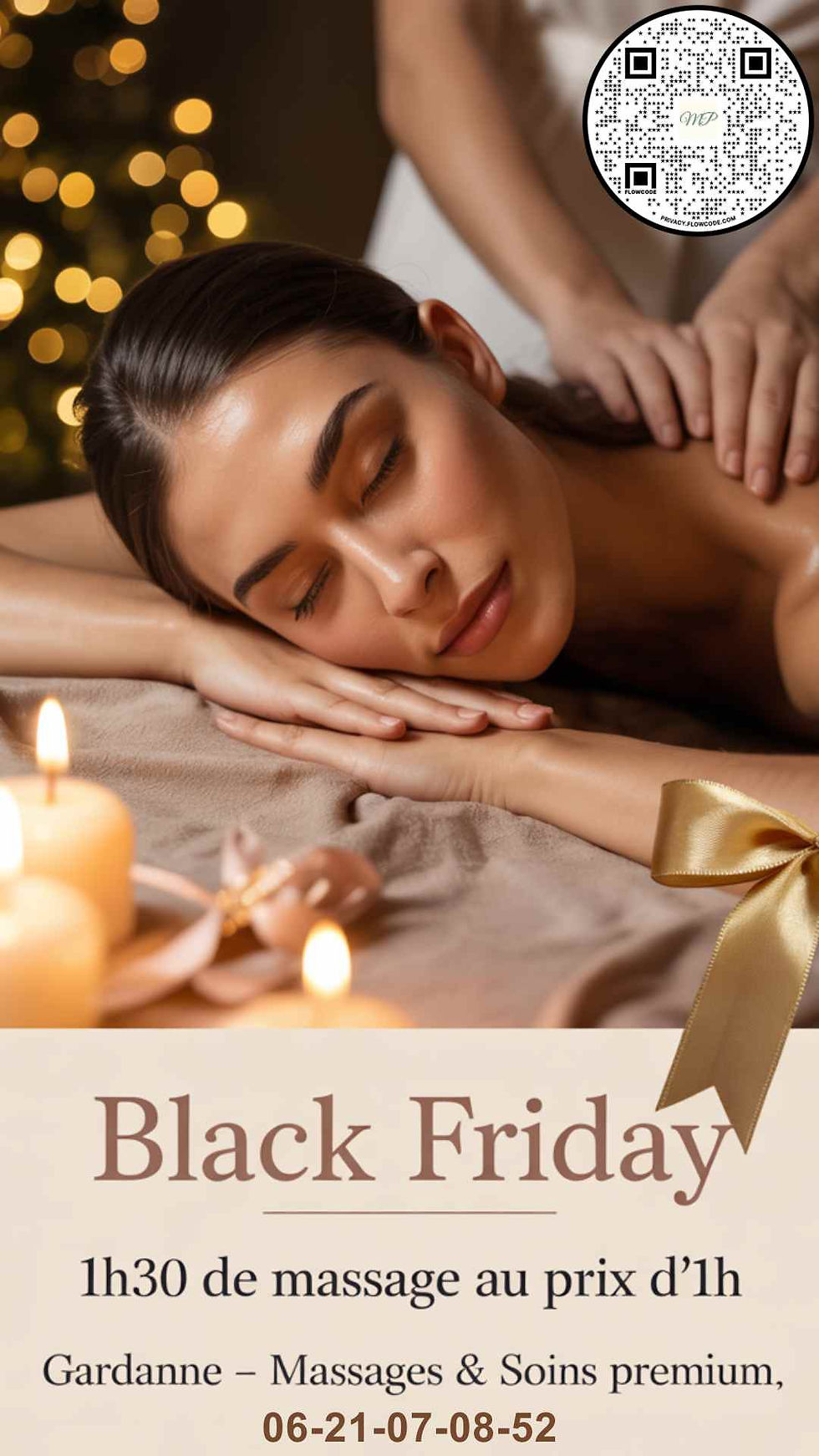 Idée cadeau Noël Gardanne – massage relaxant Marjolie Pause, offre Black Friday
