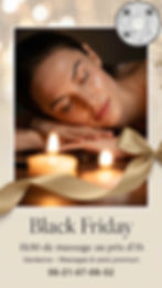 Black Friday massage Gardanne – offre 1h30 de massage au prix d’1h – ambiance bien-être Marjolie Pause