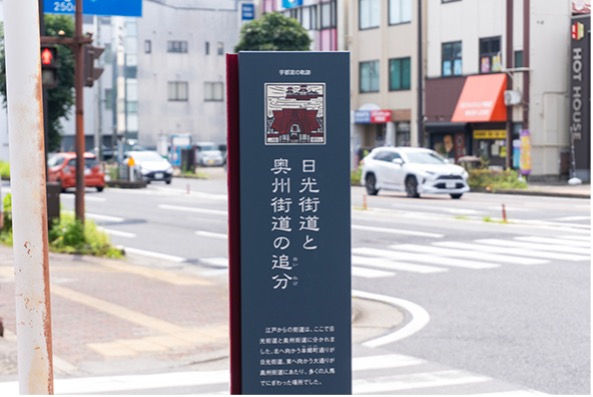 追分の表示(地図②高札場跡)