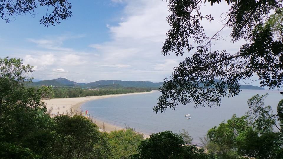 Overlooking Rasa Ria beach