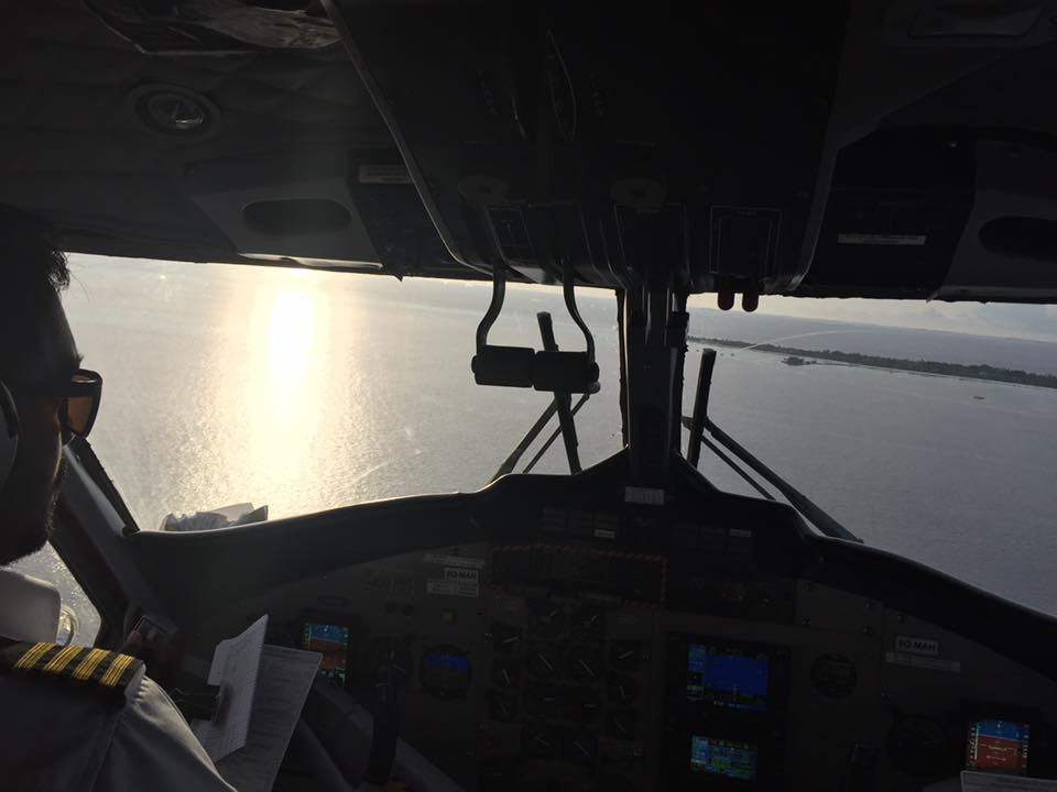 Literally in the cockpit!