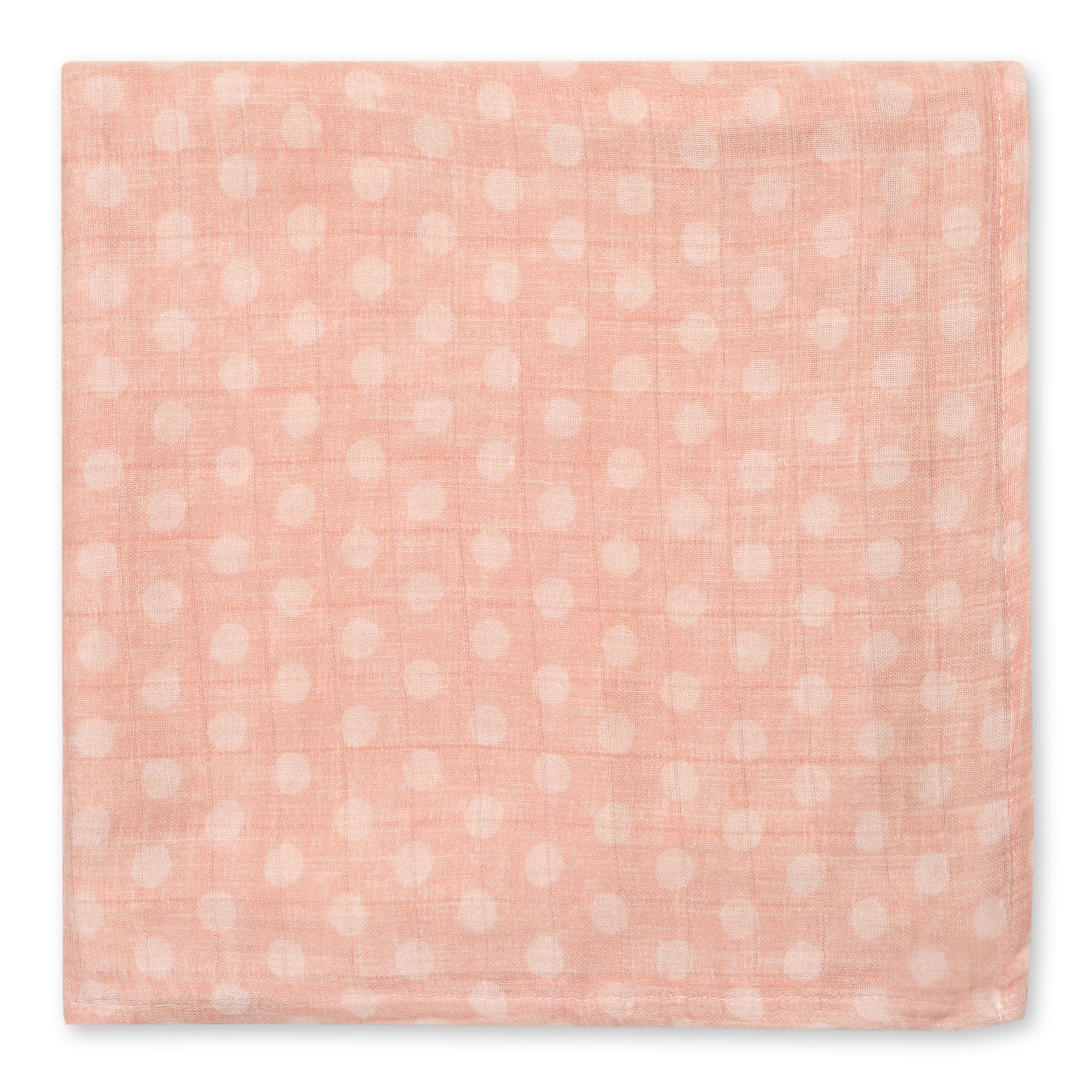 Bamboo & Cotton Swaddle - Vintage Dots Pink