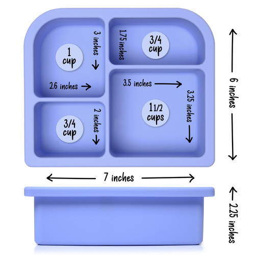 PrimaStella Snacktainer™ Silicone Bento Box With 4 Compartments