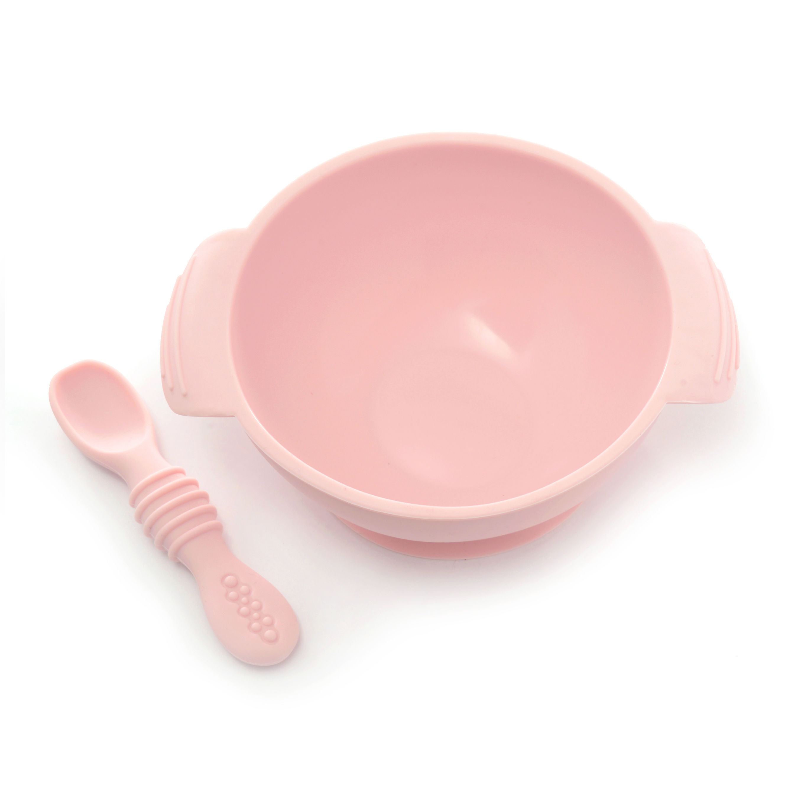 Suction Bowl & Spoon Set - Pink