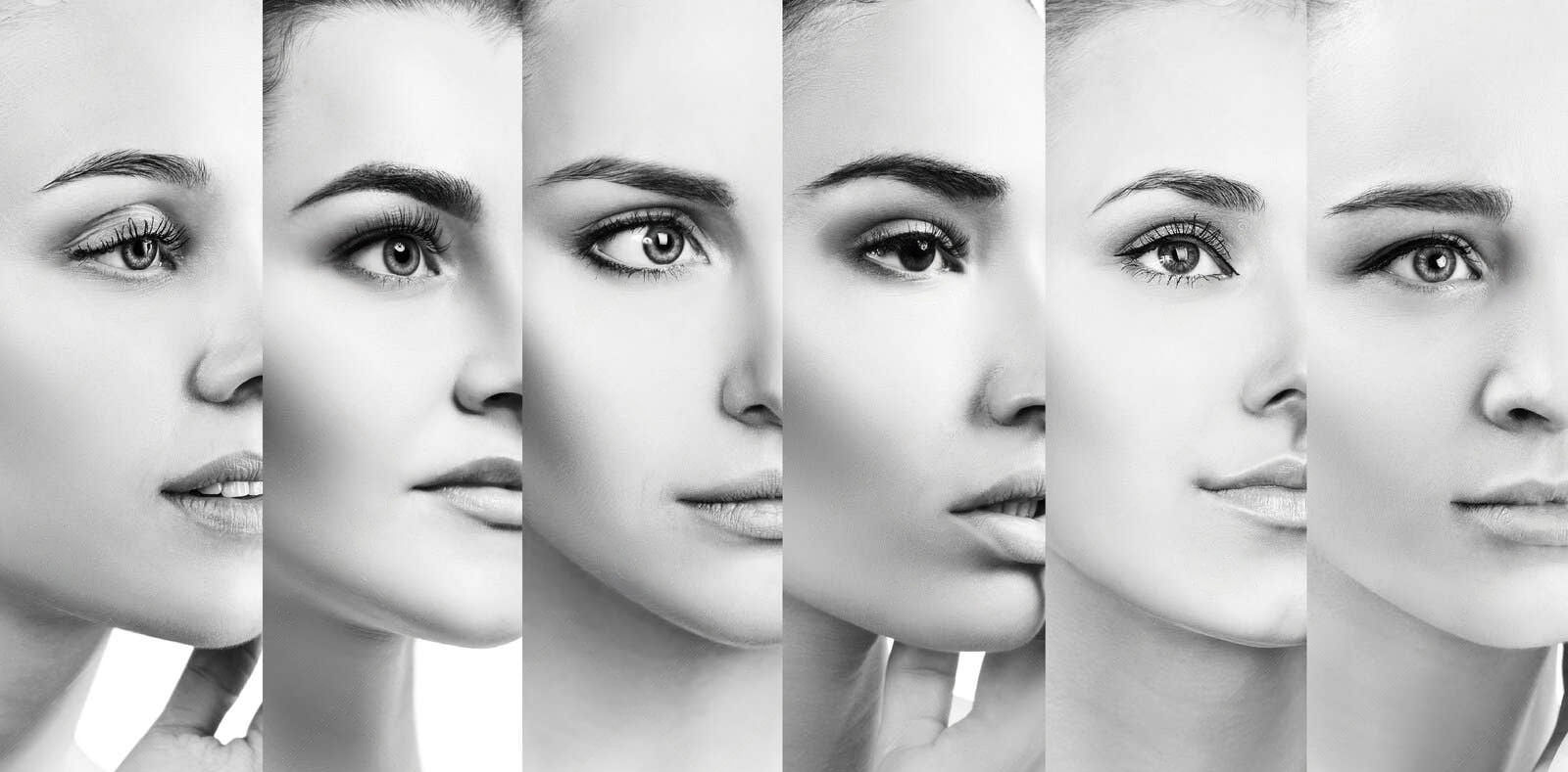 black and white image of women with a youthful appearance.
