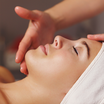 a client at Youthful Skin & Body getting ready for a facial treatment in El Dorado Hills, CA