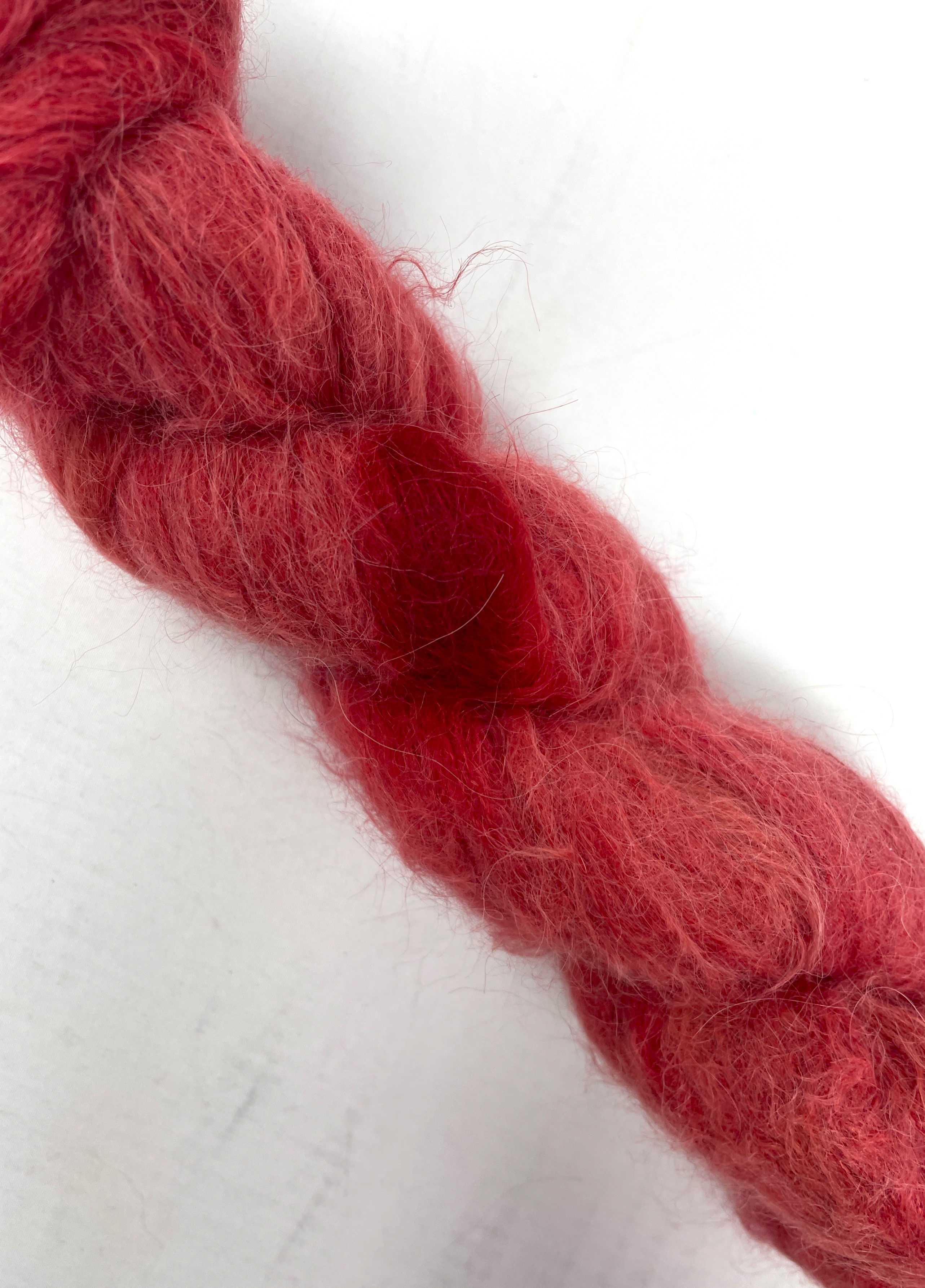 INDIE DYED LACE--BABY SURI ALPACA & MULBERRY SILK POMEGRANITE