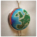 Globe on a Strainer hand-stitching a bespoke embroidery piece mixed media