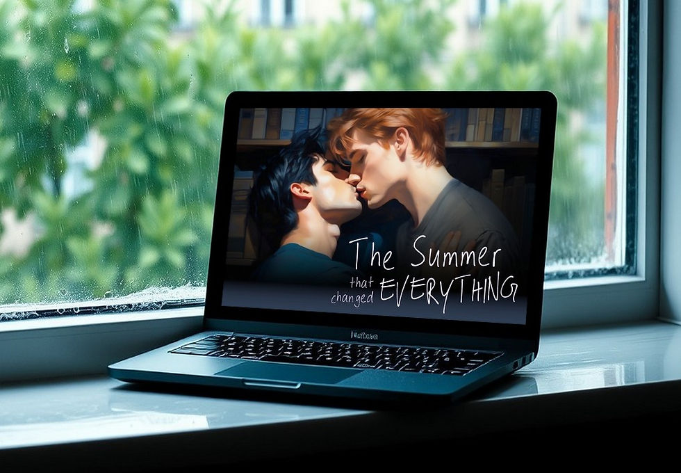 Hasalynx Press's Brand Author Tina Isabel Leung's Gay Romance Book The Summer That Changed Everything as a Visual Novel Game for PC and laptop