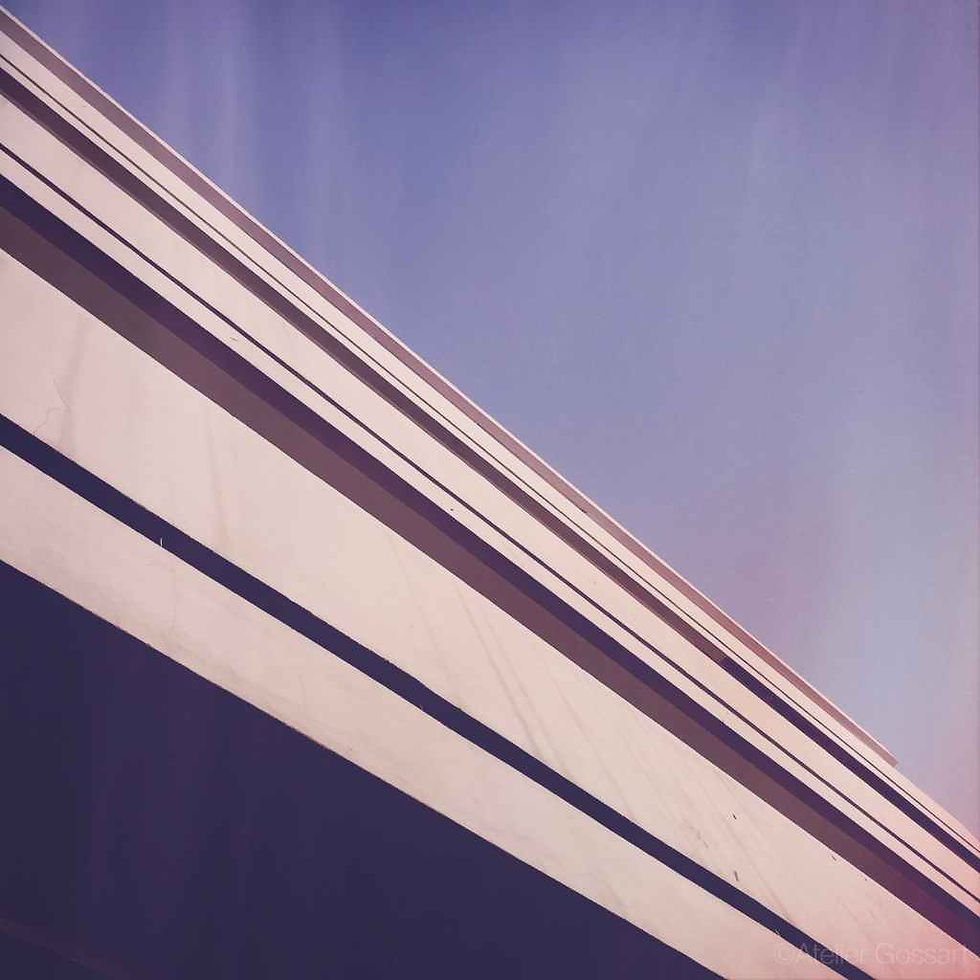 Bauhaus 3 minimalist architectural geometry and sky
