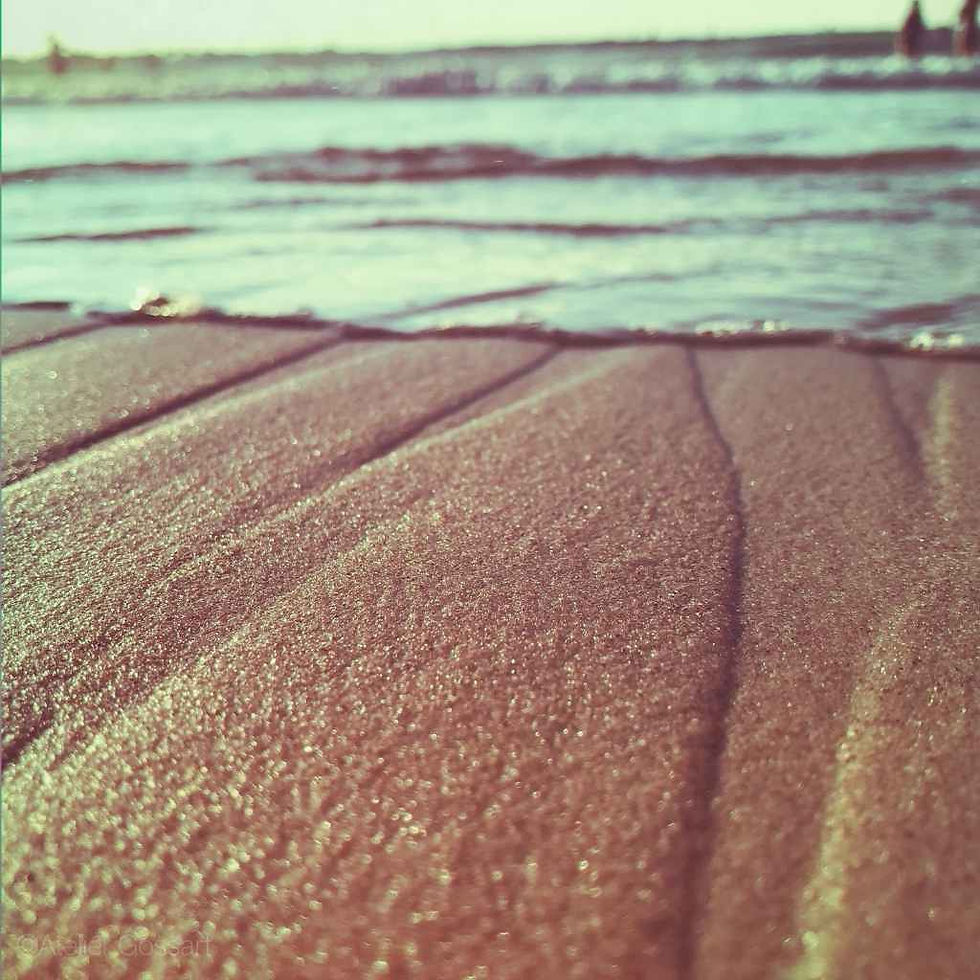Close-up of sand patterns at Frishman Beach
