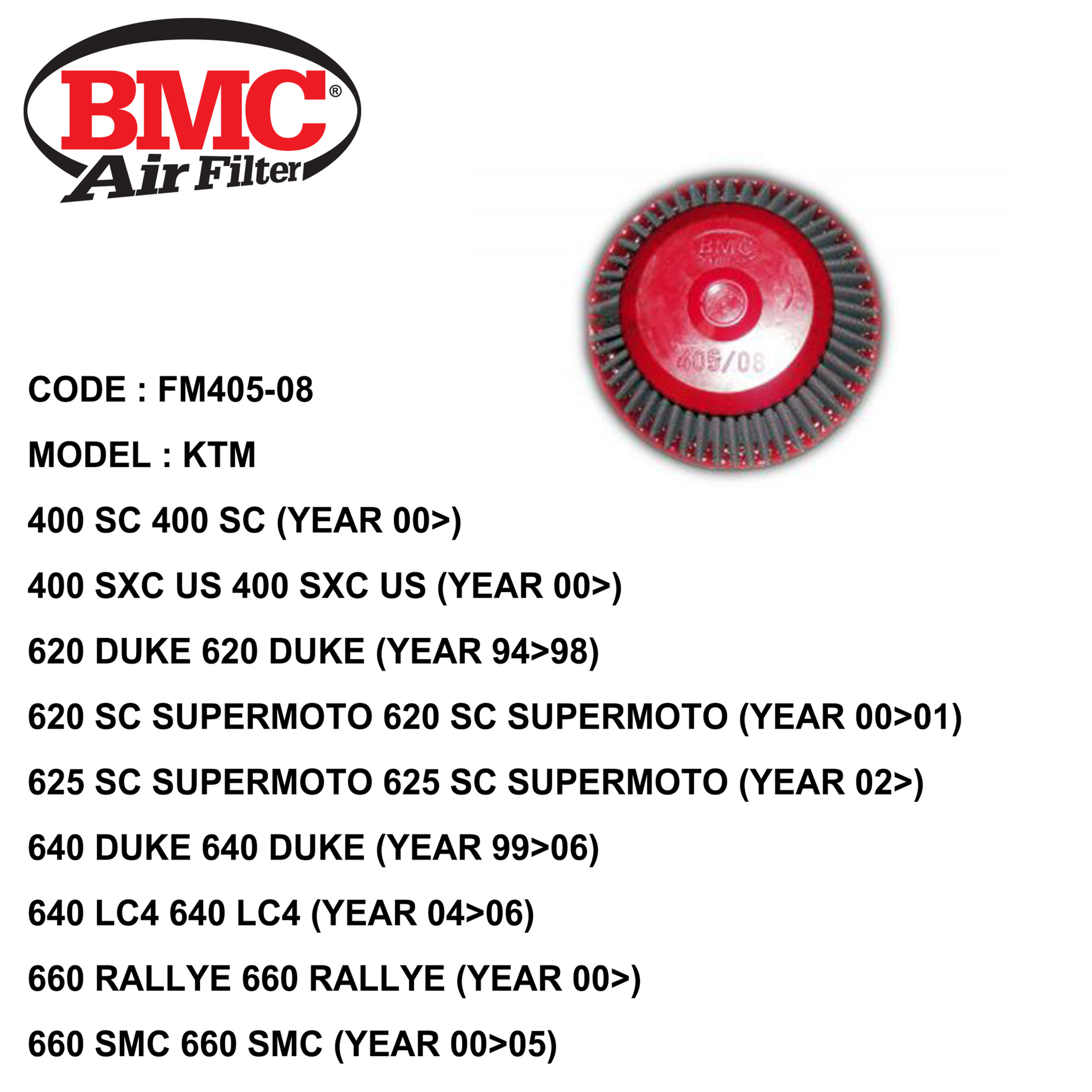 KTM FM405/08 BMC