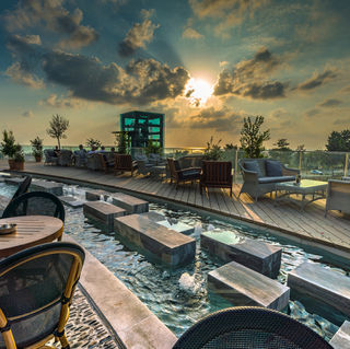 caffe in district administration's square