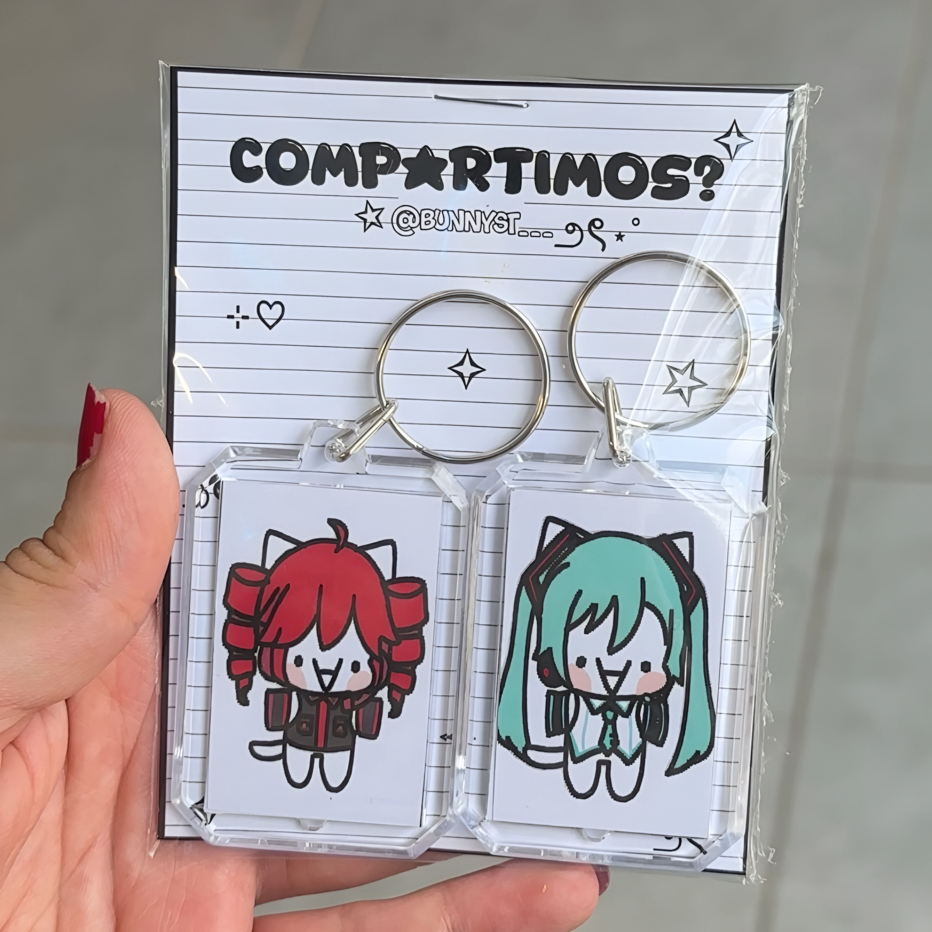 Llaveros Duo Miku y Teto