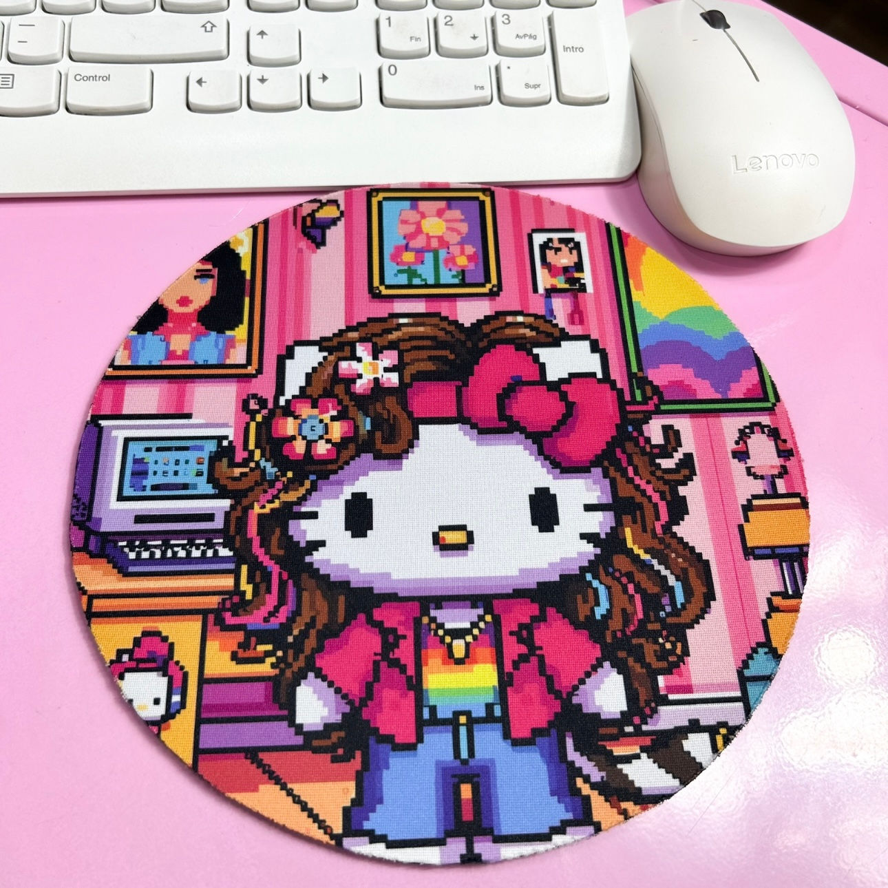 Mousepad Hippie Kitty