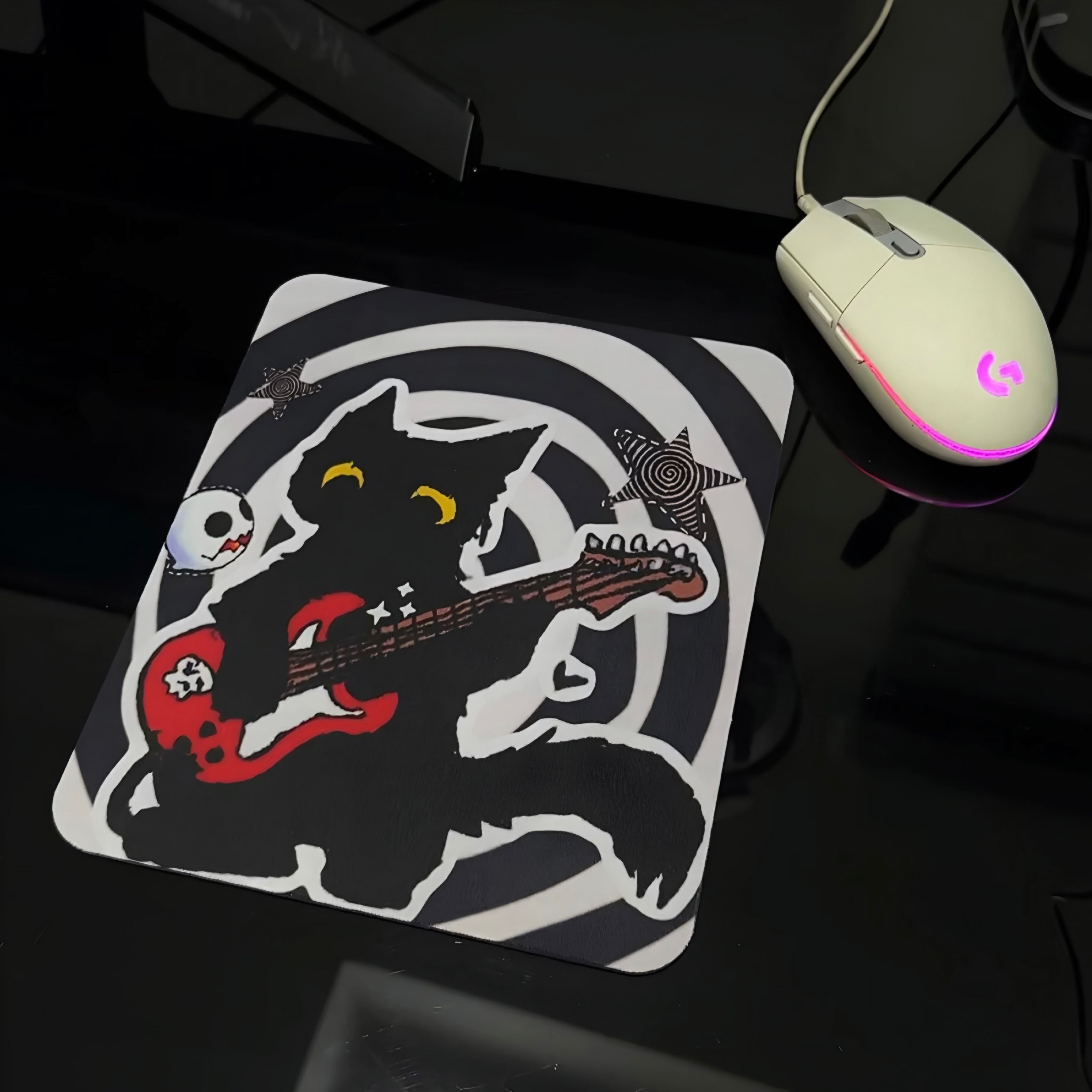 Mousepad Gato Rockstar