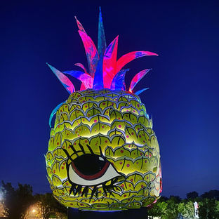 Andy Forbes sculpture Big Pineapple Festival 