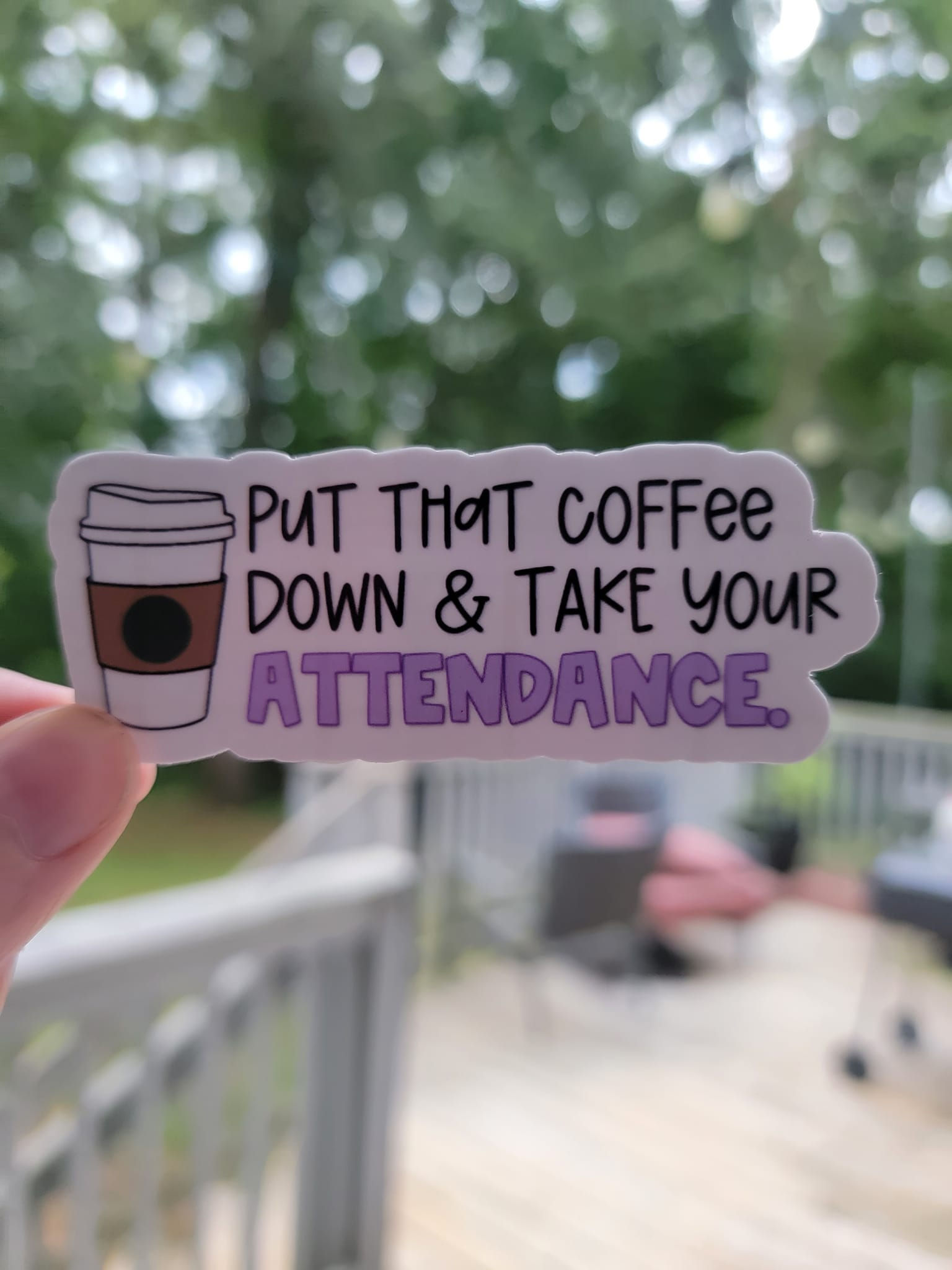 Coffee Attendance Sticker