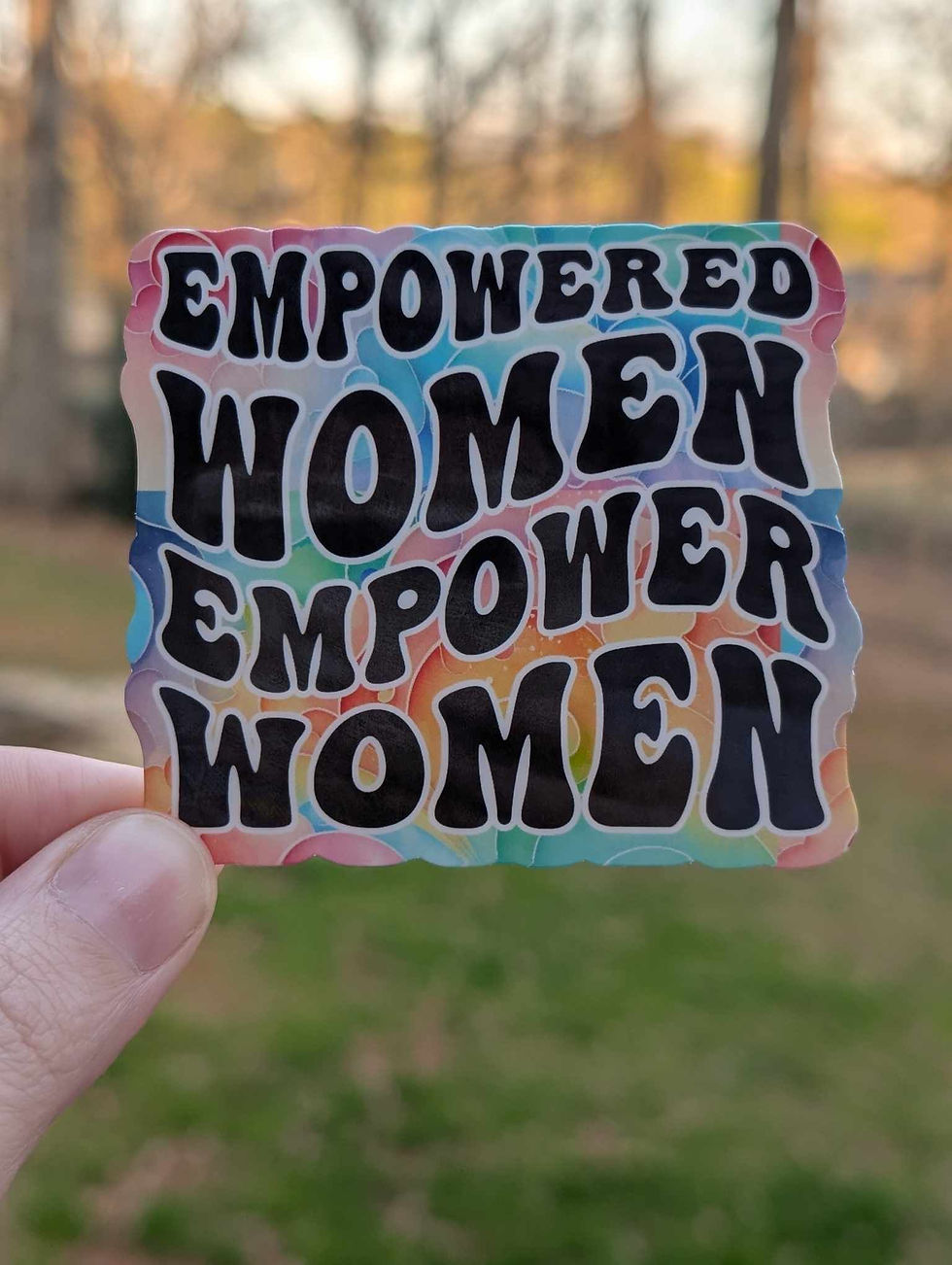 Empowered Women Colorful Cloud Sticker