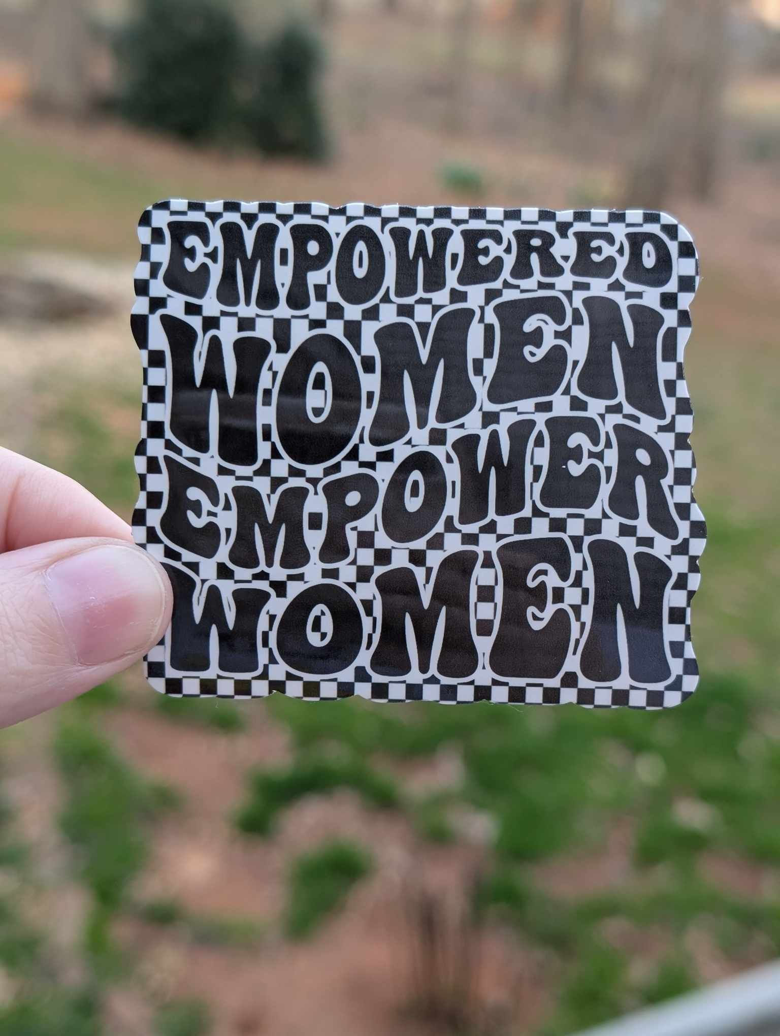 Empowered Women Checkerboard Sticker