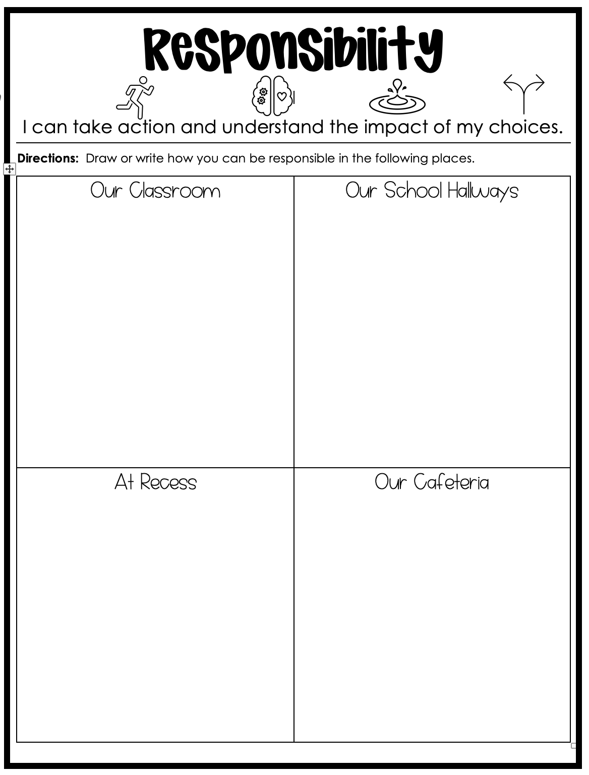 Responsibility Graphic Organizer