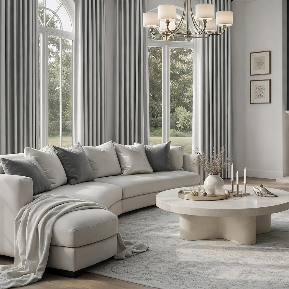 Thumbnail: 2 Panels Silver Grey Faux Silk Blackout Luxury Curtains, 52 X 96 Inch Room Darke