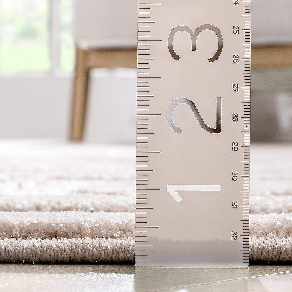 Thumbnail: Harlow Zara Tribal Moroccan Diamond Pattern Beige High-Low 5'3" X 7'3" Area Rug