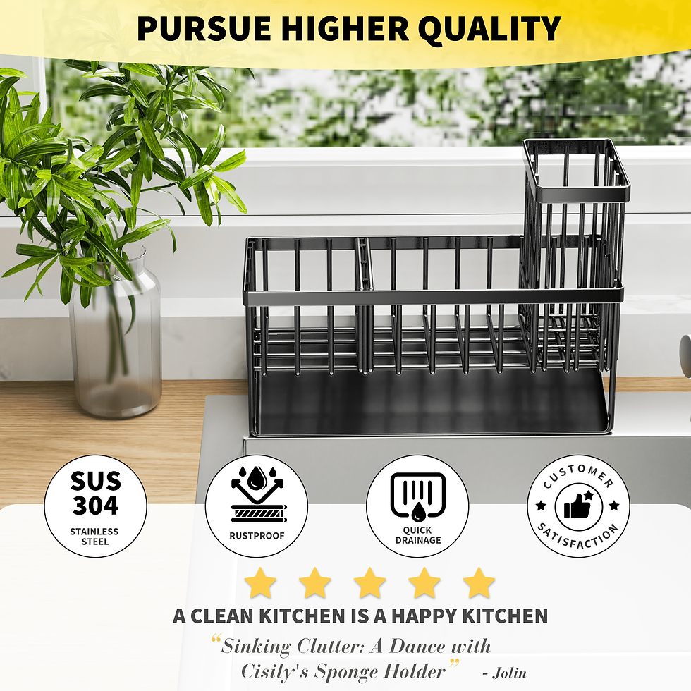 Thumbnail: Cisily Kitchen Item Sink Caddy Kitchen Organizer, Sponge Holder for Kitchen Sink