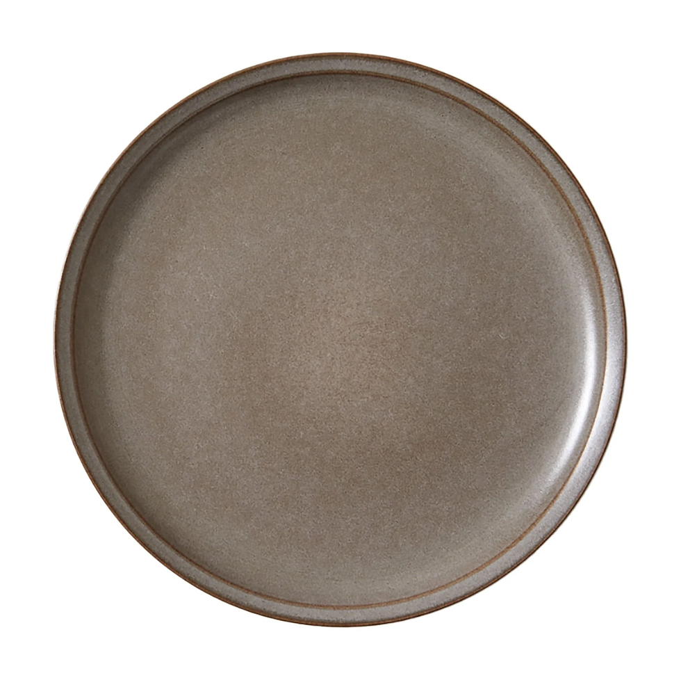 Thumbnail: Better Homes and Gardens Banks Brown 12-Piece Stoneware Dinnerware Set, Brown Pl