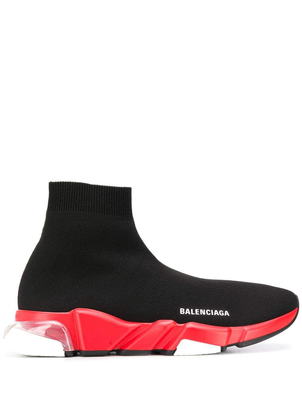 Balenciaga Speed ​​Black and Red Trainer
