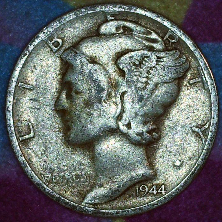 1944-S Mercury Dime Good – San Francisco Mint – 90% Silver