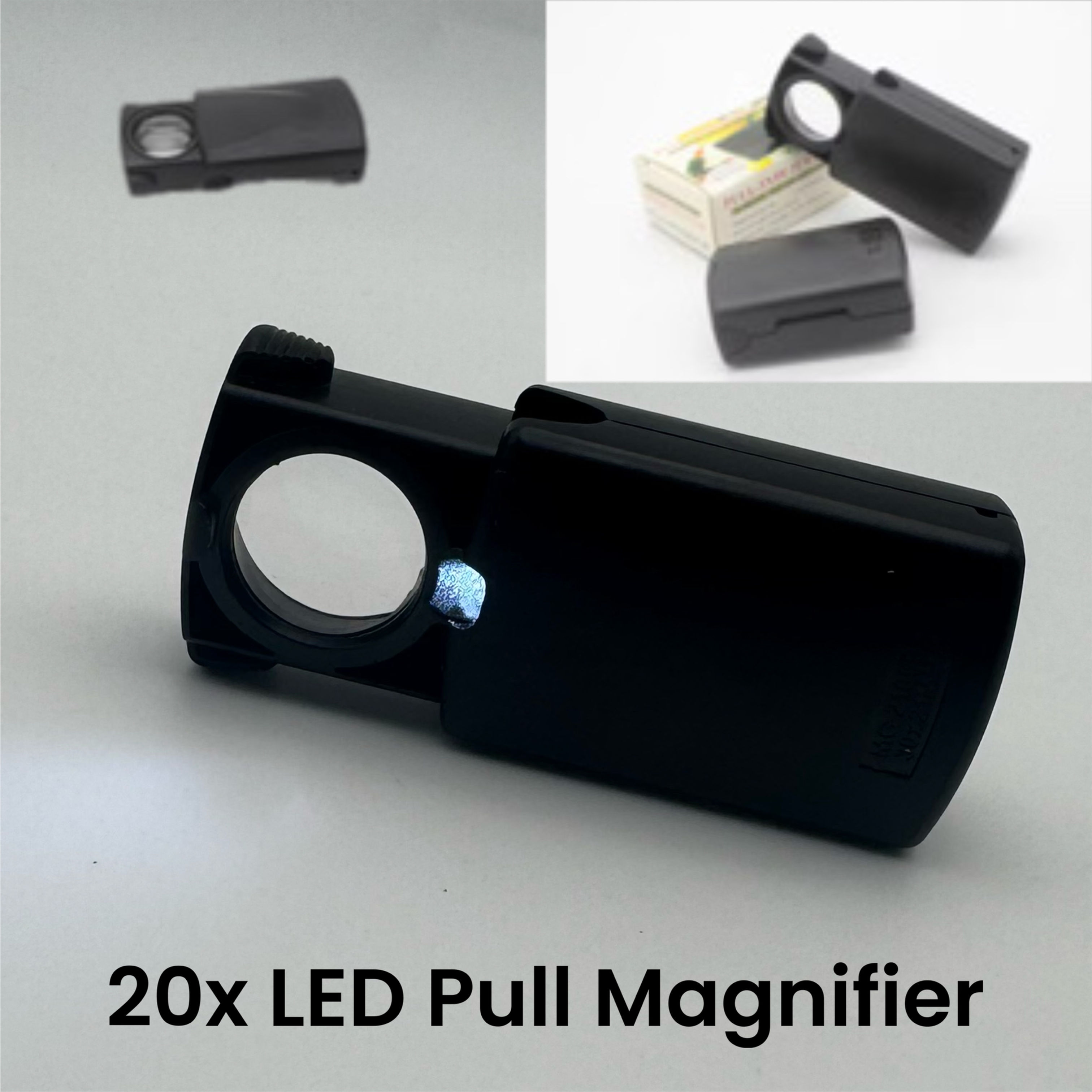 Portable 20x LED Pull-Out Jeweler’s Loupe – Pocket Size