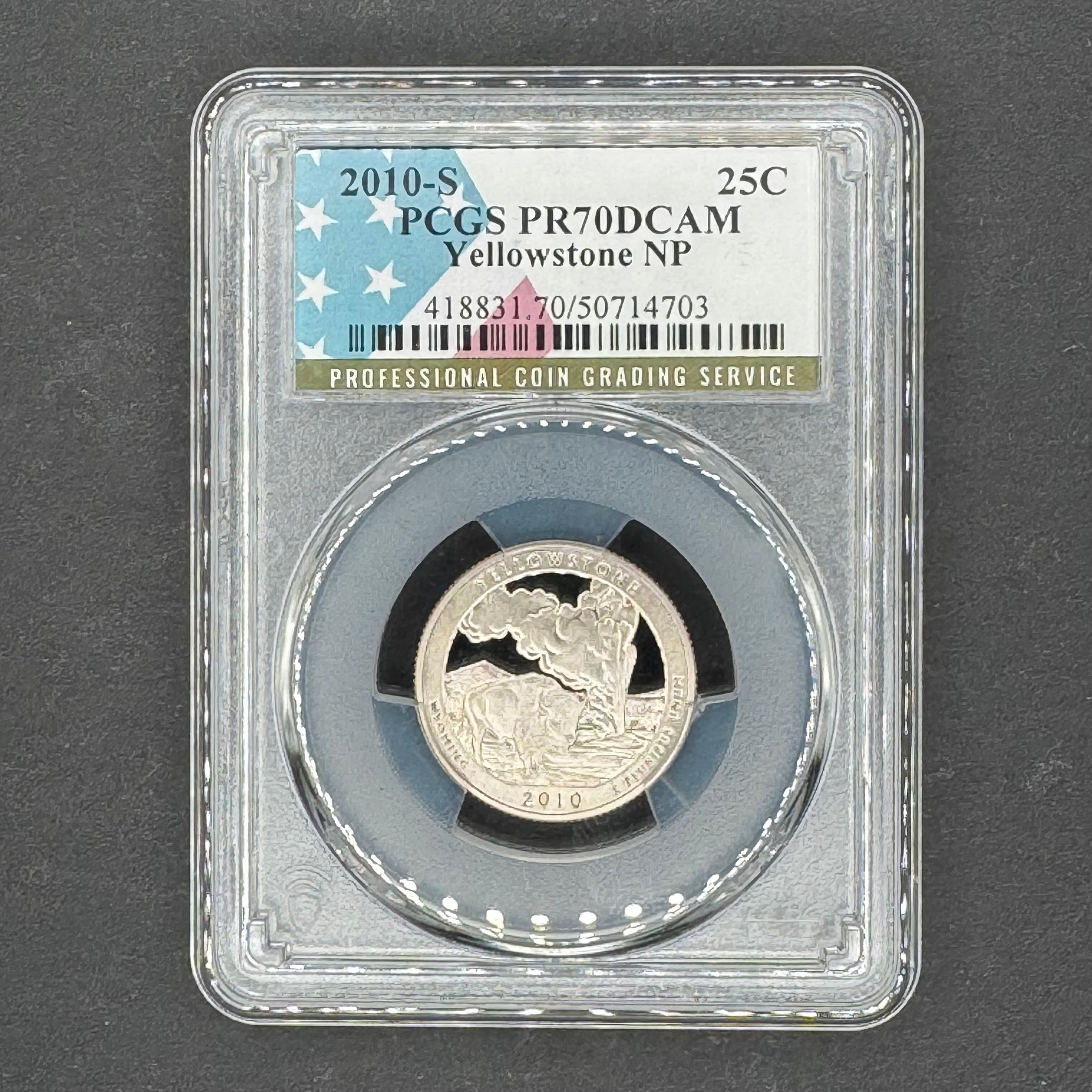 2010-S 25C Yellowstone NP PR70DCAM PCGS Washington Quarter Wyoming