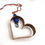Thumbnail: Fat Heart with Lapis Lazuli in texturized copper