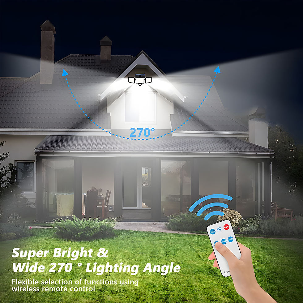 Thumbnail: Solar Lights Outdoor, 210 LEDs Solar Powered Motion Sensor Flood Lights with Rem