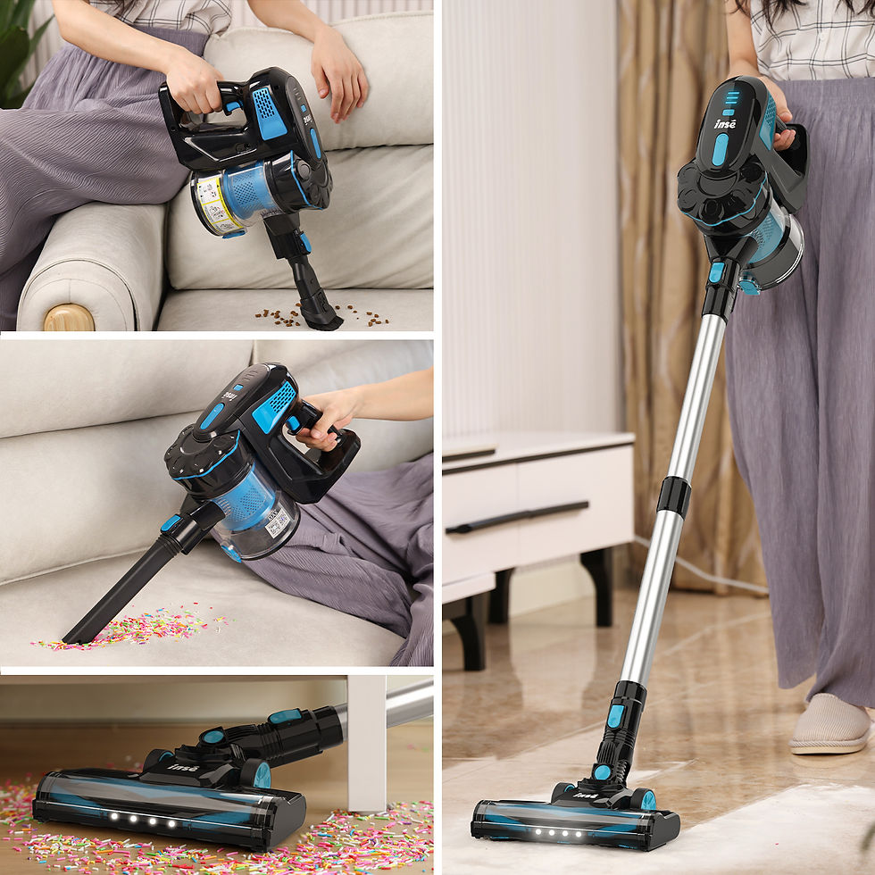 Thumbnail: INSE Cordless Vacuum Cleaner, 20KPa Stick Vacuum up to 40min Runtime, 6-in-1 Cor
