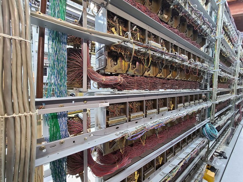 rear wiring of step-by-step telephone exchange