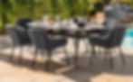 Zest 6 Seat Oval Dining Set - fl