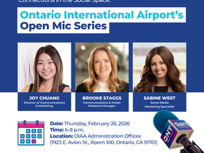Level Up Your Social Game: ONT to present “Humanizing the Brand through Authentic Connections in the Social Space: Ontario International Airport’s Open Mic Series”