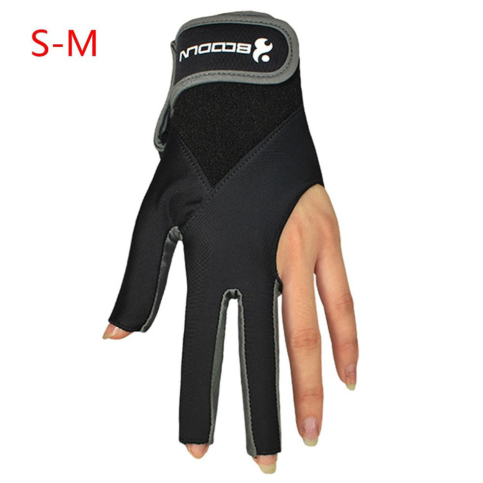 Thumbnail: 1pc Billiard Cue Glove Pool Left Hand Open Three Finger 4 Color
