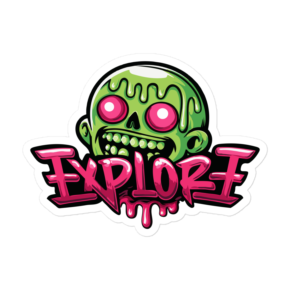 Explore Apparel GRAFFITI ZOMBIE Bubble-Free Stickers