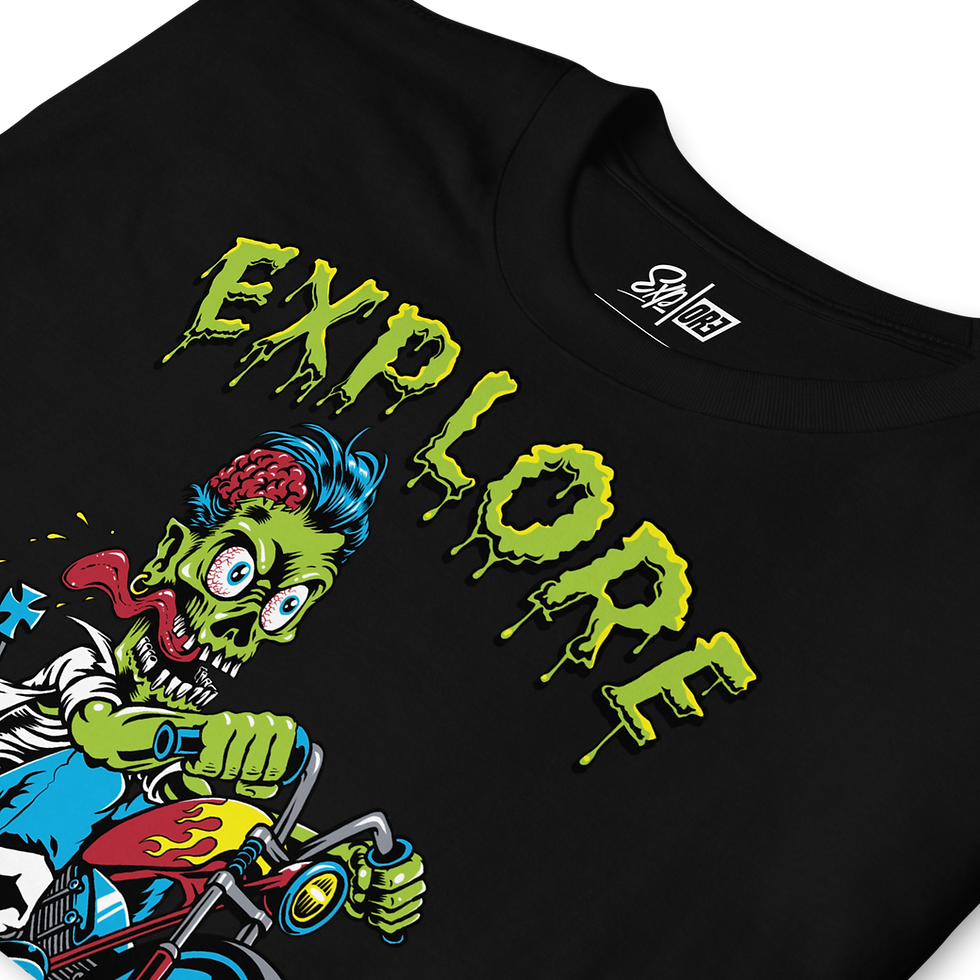 Thumbnail: Explore Apparel Chopper bOMBIE Short-Sleeve Unisex T-Shirt