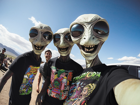 Outta this world explore apparel skater t shirt