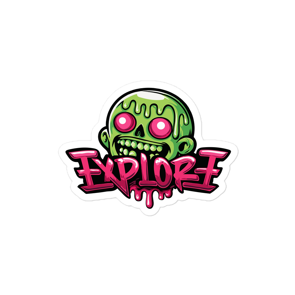 Thumbnail: Explore Apparel GRAFFITI ZOMBIE Bubble-Free Stickers