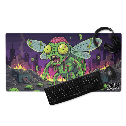 Explore Apparel Mutated Zombie Fly Brain Dump Gaming Mouse Pad