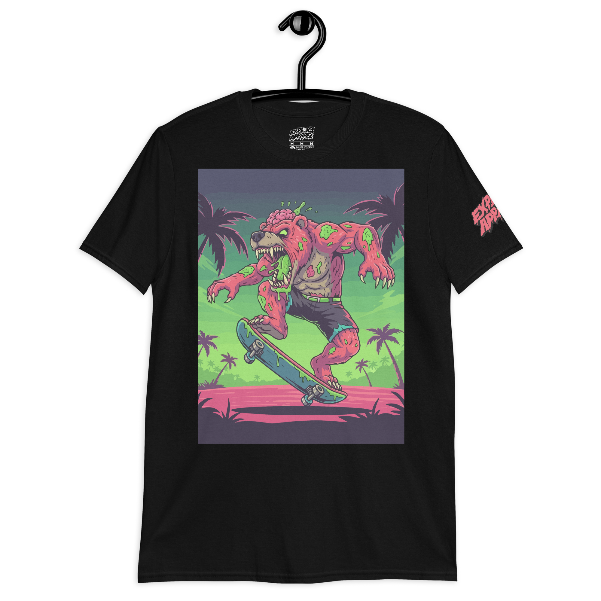 Explore Apparel Tropical Skater GRIZZLY-OMBIE T-Shirt