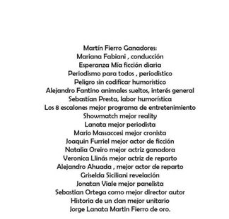 Escándalo en los Martin Fierro: Se filtro el listado de ganadores